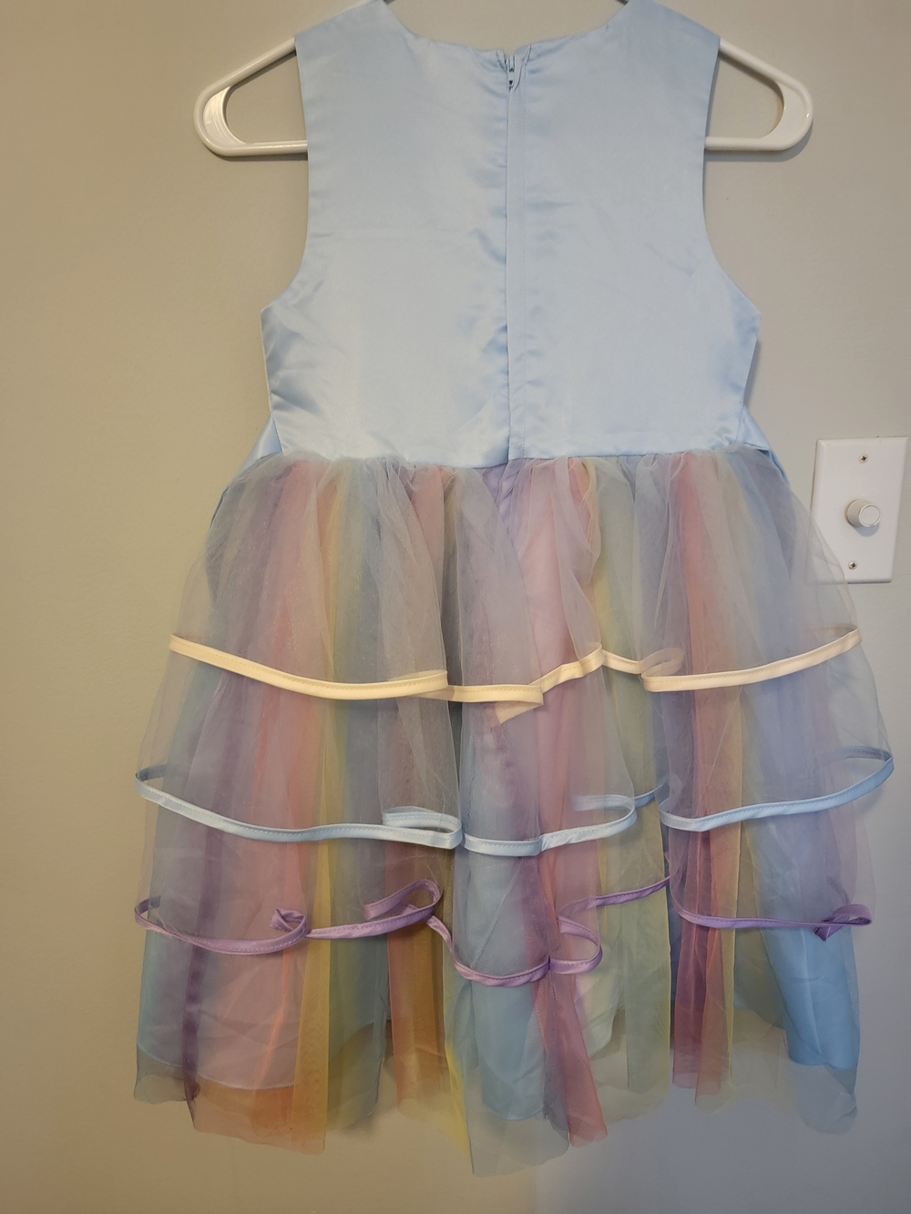 Pastel Rainbow Tulle Party Dress